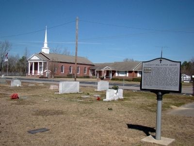Pleasant Hill Baptist Church and Marker image. Click for full size.