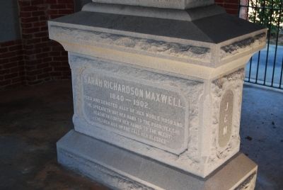 Sarah Richardson Maxwell Tombstone. Click for full size. Sarah Richardson Maxwell Tombstone image. Click for full size.