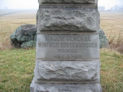 Major General Hancock Wounded Marker. Click for full size. Major General Hancock Wounded Marker image. Click for full size.