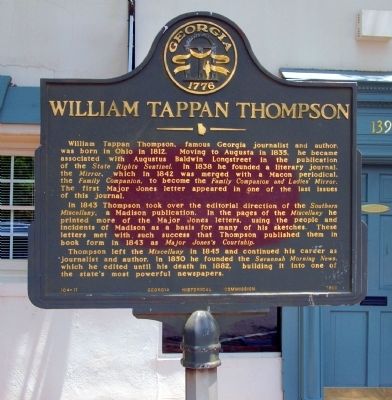 William Tappan Thompson Marker image. Click for full size.
