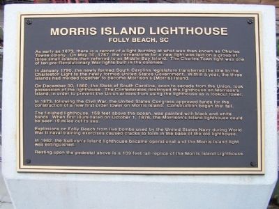 Morris Island Lighthouse Marker image. Click for full size.