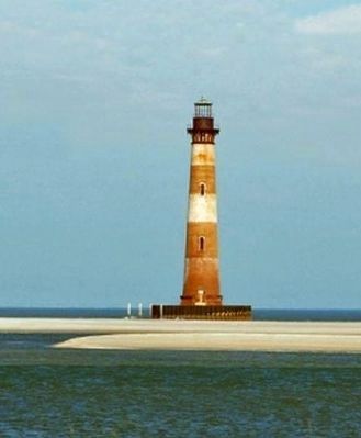 The real Morris Island Lighthouse first illuminated on October 1, 1876. Click for full size. The real Morris Island Lighthouse first illuminated on October 1, 1876 image. Click for full size.