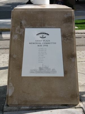 The AMMV Plaza Memorial Committee Plaque at the Monument. Click for full size. The AMMV Plaza Memorial Committee Plaque at the Monument image. Click for full size.