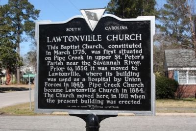 Lawtonville Church Marker image. Click for full size.