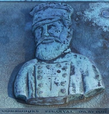 Bas relief: Commodore Percival Drayton. Click for full size. Bas relief: Commodore Percival Drayton image. Click for full size.