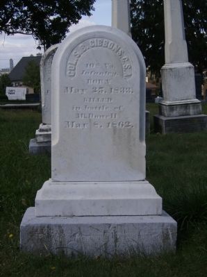 Headstone of Col. S.B. Gibbons image. Click for full size.