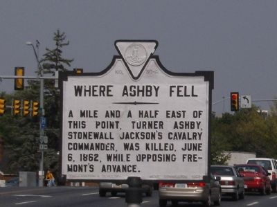 Where Ashby Fell Marker image. Click for full size.
