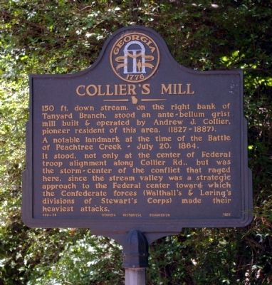 Collier's Mill Marker image. Click for full size.