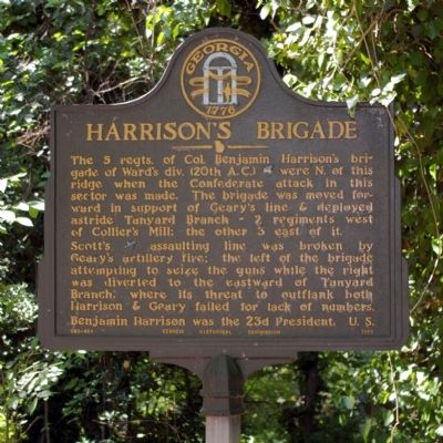 Harrison’s Brigade Marker. Click for full size. Harrison’s Brigade Marker image. Click for full size.