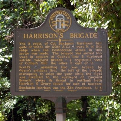 Harrison’s Brigade Marker image. Click for full size.