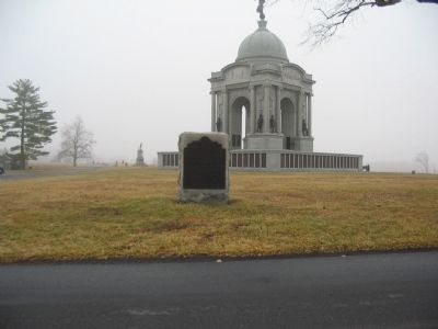 Cavalry Corps Tablet with the Pennsylvania Monument image. Click for full size.