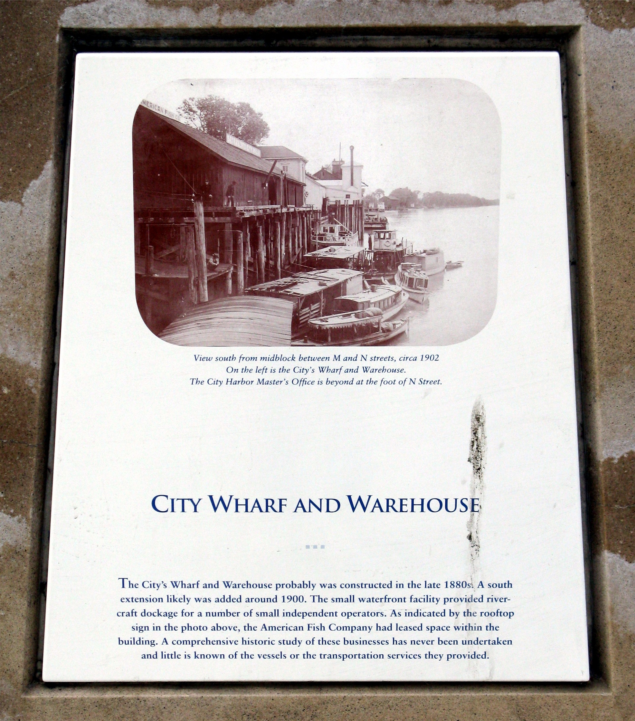 City Wharf and Warehouses Marker