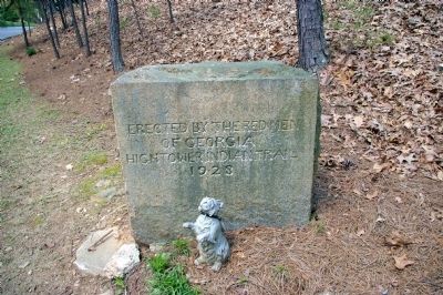 Stone marker on Hightower Trail image. Click for full size.