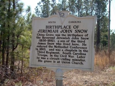 Birthplace of Jeremiah John Snow Face of Marker image. Click for full size.