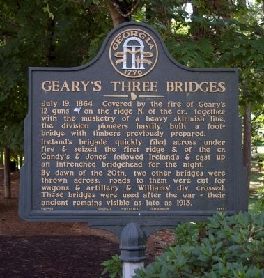 Geary’s Three Bridges Marker. Click for full size. Geary’s Three Bridges Marker image. Click for full size.
