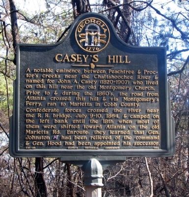Casey's Hill Marker. Click for full size. Casey's Hill Marker image. Click for full size.