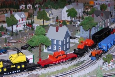 Emerald Farm -<br>Model Railroad Train and Neighborhood Detail image. Click for full size.