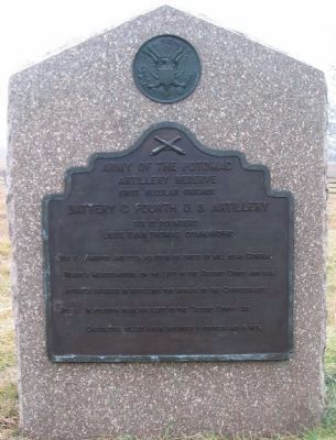Battery C, Fourth U.S. Artillery Tablet image. Click for full size.