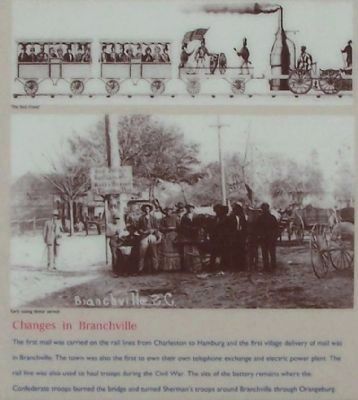 Branchville Depot Marker center pictures- Changes in Branchville. Click for full size. Branchville Depot Marker center pictures- Changes in Branchville image. Click for full size.