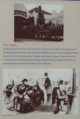 Branchville Depot Marker, Right side Pictures- The Depot image. Click for full size.