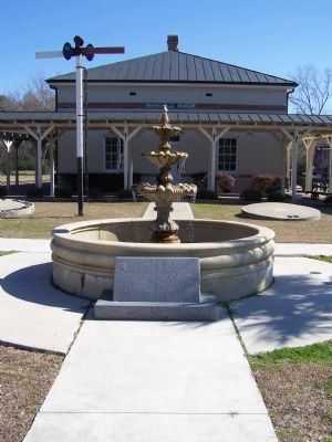 Branchville Depot Memorial Fountain image. Click for full size.