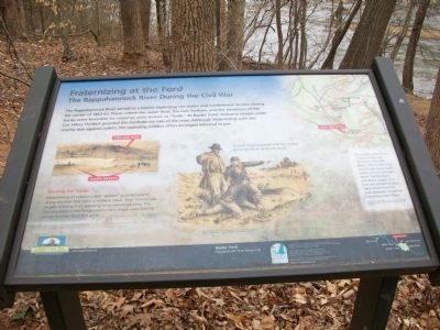Fraternizing at the Ford Marker image. Click for full size.