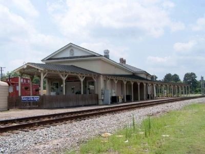 Branchville Depot looking west, trackside image. Click for full size.