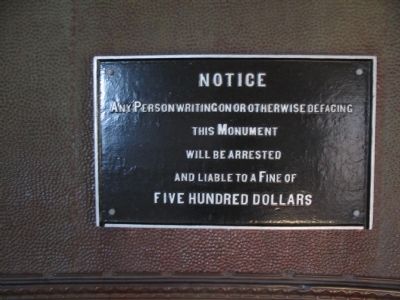 Warning Plaque. Click for full size. Warning Plaque image. Click for full size.