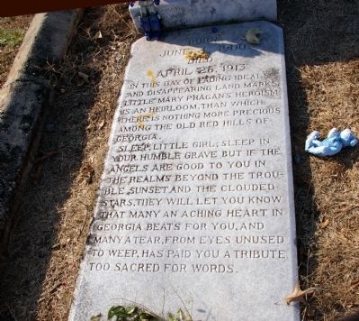 Mary Phagan's Grave image. Click for full size.