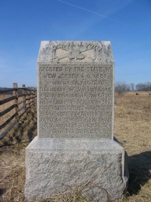 12th New Jersey Volunteers Marker. Click for full size. 12th New Jersey Volunteers Marker image. Click for full size.