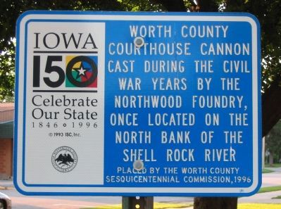 Worth County Courthouse Cannon Marker image. Click for full size.