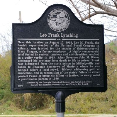 Leo Frank Lynching Marker image. Click for full size.