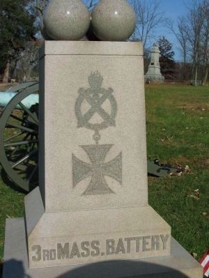 3rd Massachusetts Battery Monument. Click for full size. 3rd Massachusetts Battery Monument image. Click for full size.