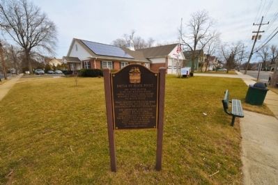 Battle of Black Point Marker in front of the River Road Firehouse image. Click for full size.