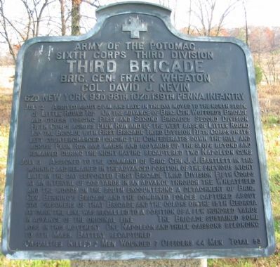 Third Brigade, Third Division, Sixth Corps. Click for full size. Third Brigade, Third Division, Sixth Corps image. Click for full size.
