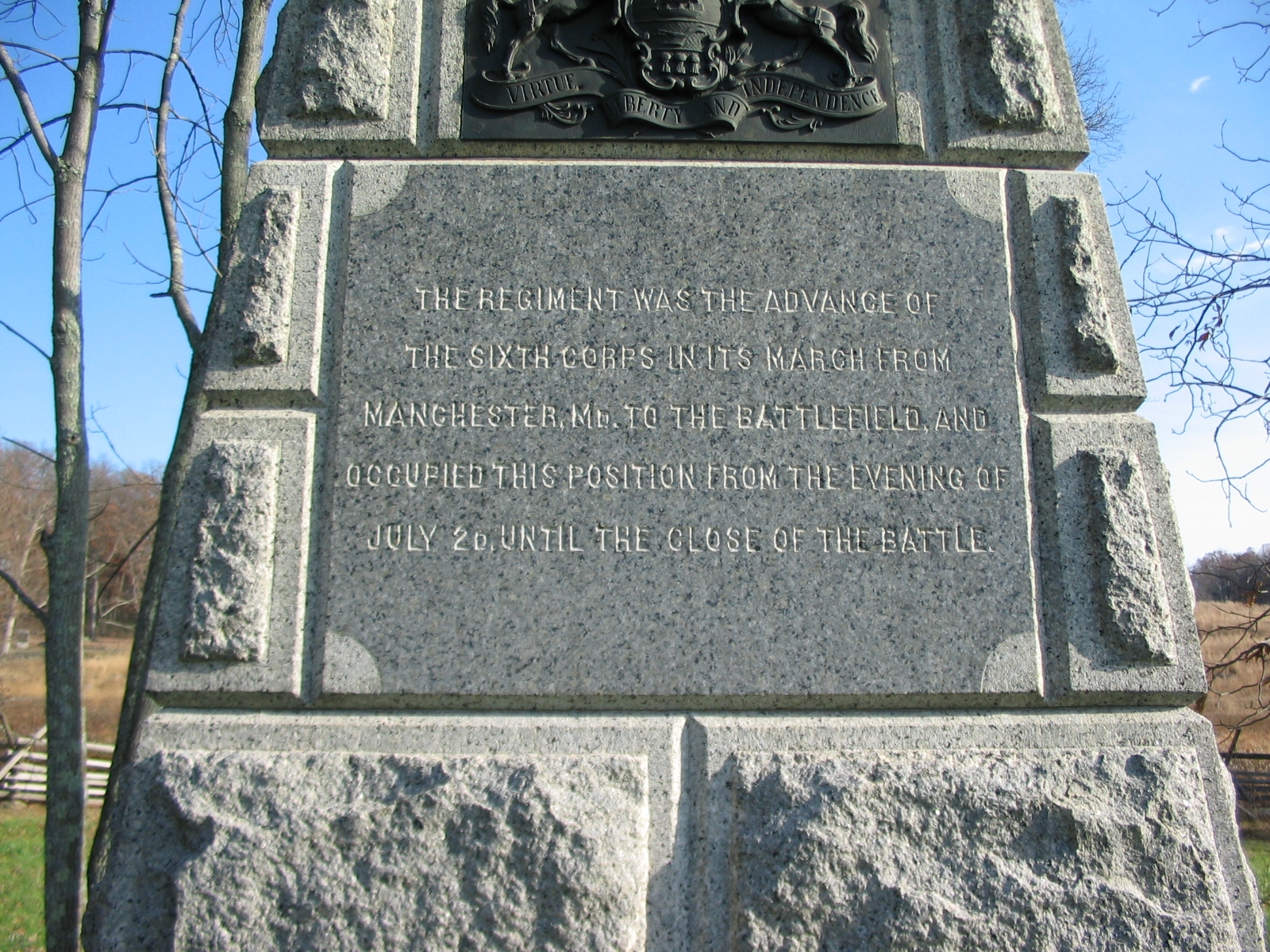 Front Inscription of Monument