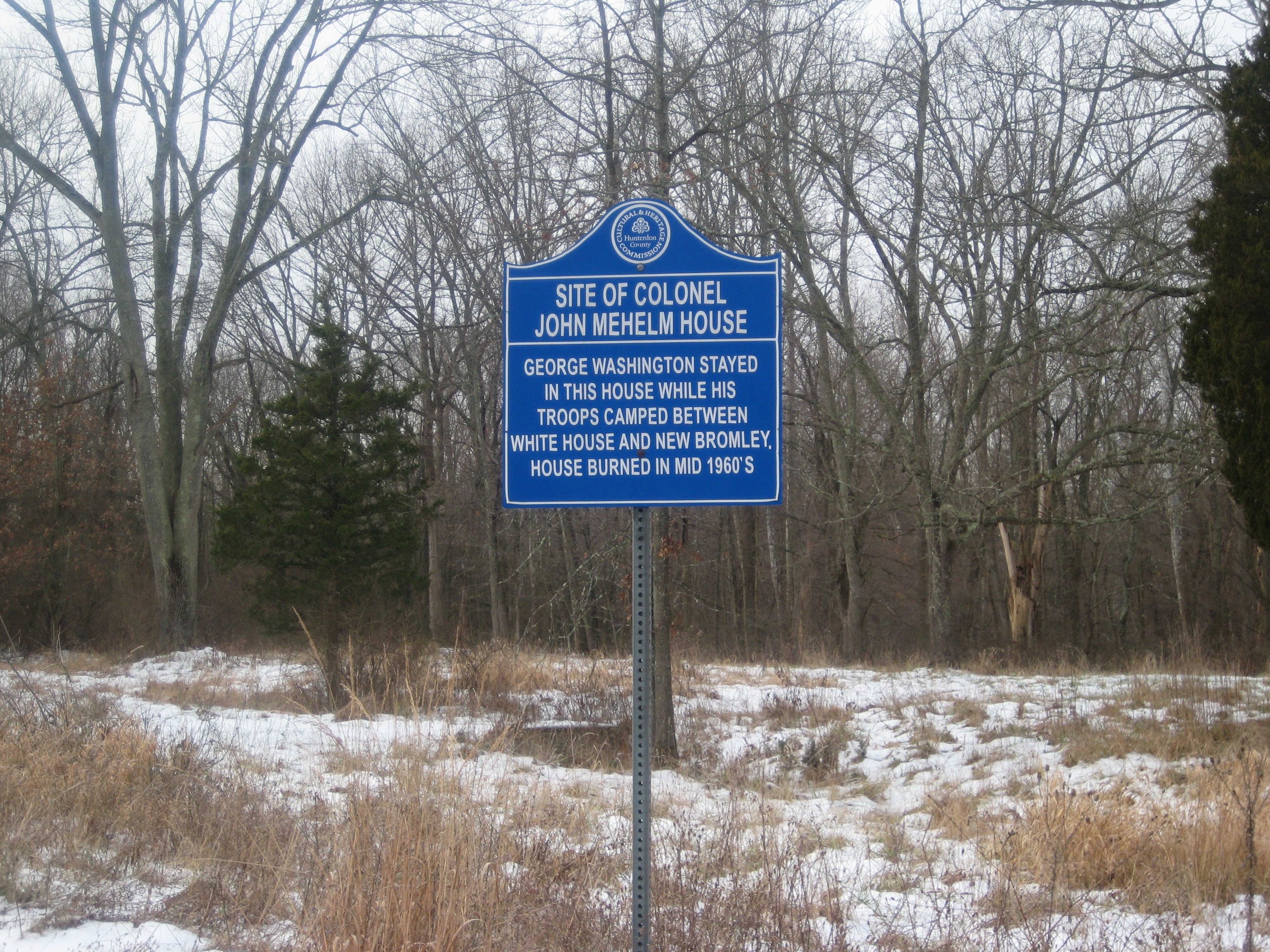 Site of Colonel John Mehelm House Marker
