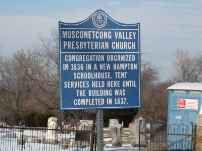 Musconetcong Valley Presbyterian Church Marker image. Click for full size.