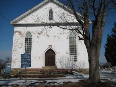 Musconetcong Valley Presbyterian Church and Marker image. Click for full size.