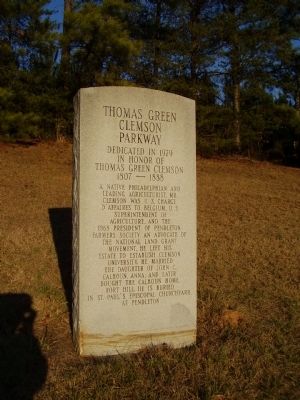 Thomas Green Clemson Parkway Marker image. Click for full size.