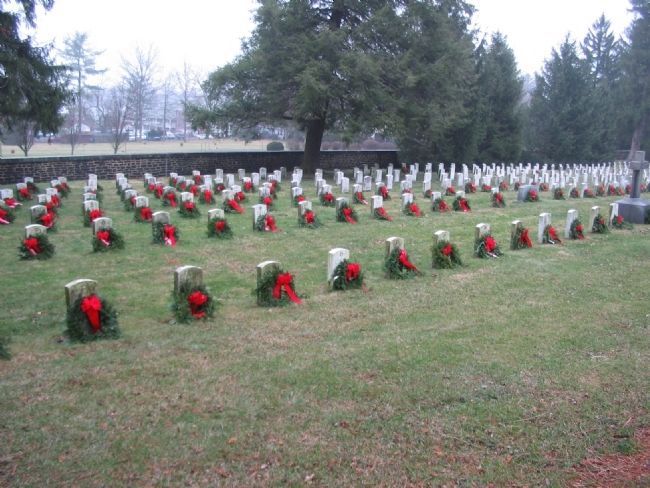 Grave-sites Adorned for Christmas image. Click for full size.