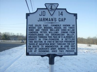 Jarman's Gap Marker image. Click for full size.