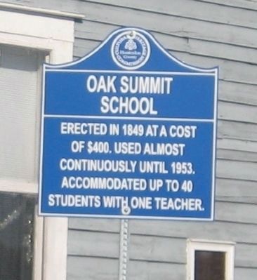 Oak Summit School and Marker image. Click for full size.