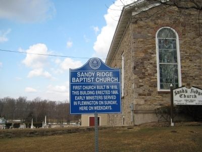 Sandy Ridge Baptist Church Marker image. Click for full size.
