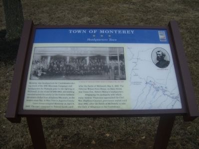 Town of Monterey Marker image. Click for full size.