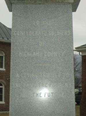Highland County Confederate Monument image. Click for full size.