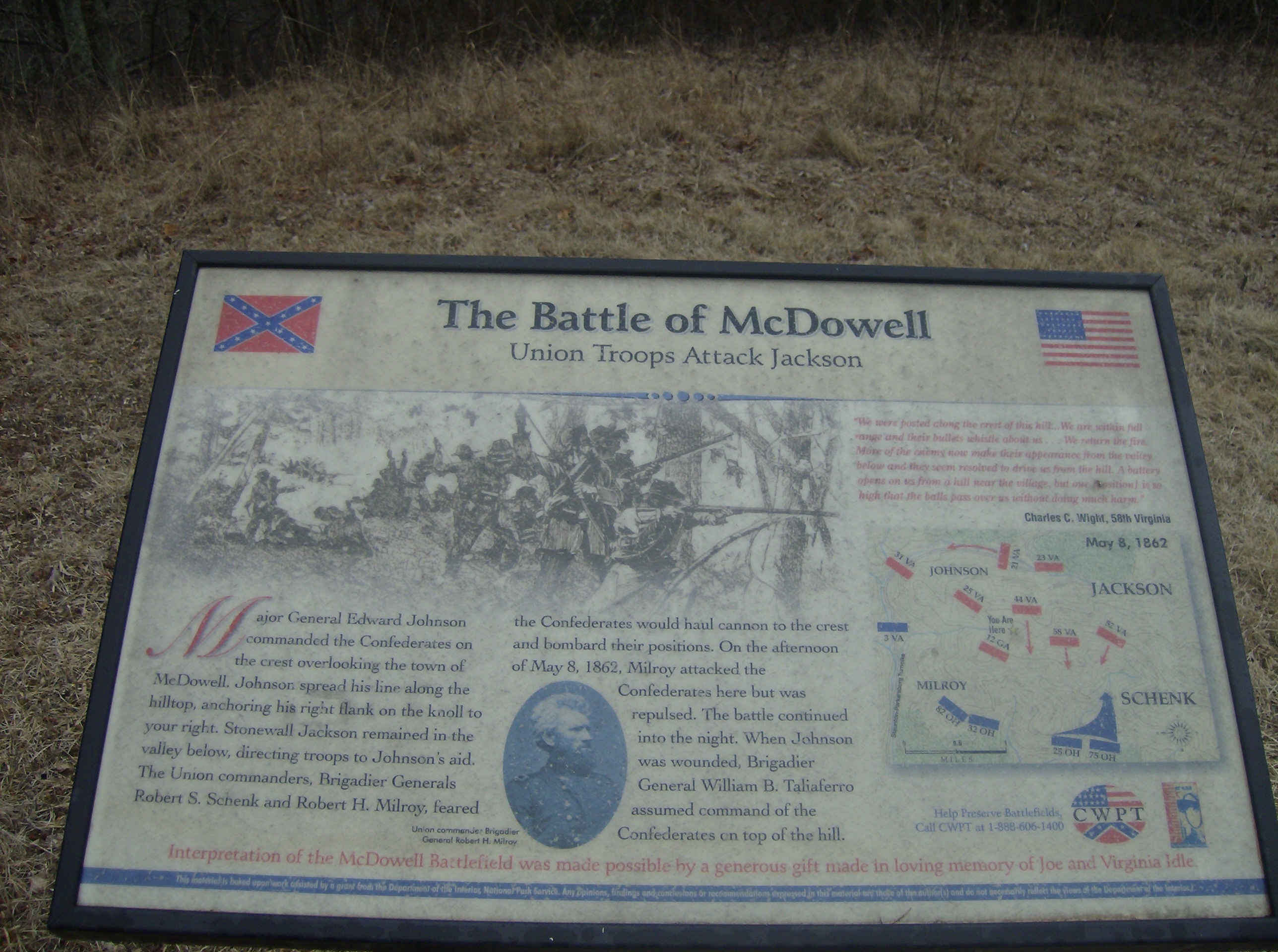 The Battle of McDowell Marker