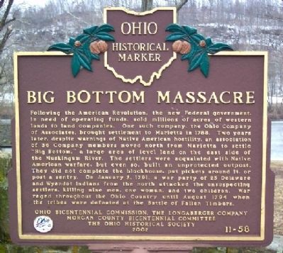 Big Bottom Massacre Marker image. Click for full size.