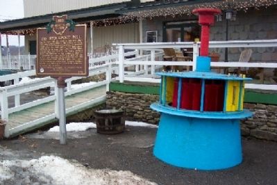 The Stockport Mill Turbine and Marker. Click for full size. The Stockport Mill Turbine and Marker image. Click for full size.