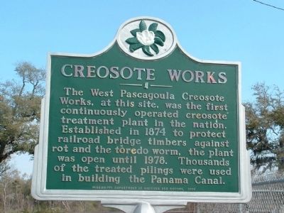 Creosote Works Marker image. Click for full size.